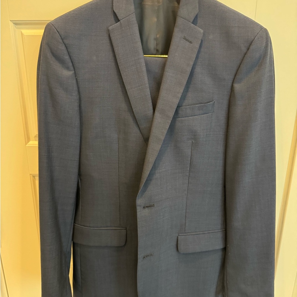 3-Piece Bar III Navy Blue Slim Fit Suit
